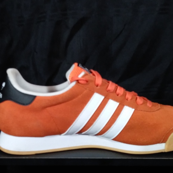 adidas Shoes | Mens Adidas Samoa Orange With White Stripes Size 9 | Poshmark